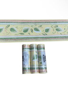 Imperial Vintage Wallpaper Border Vines Stencil Style Yellow 80s 90s 3 Rolls NEW